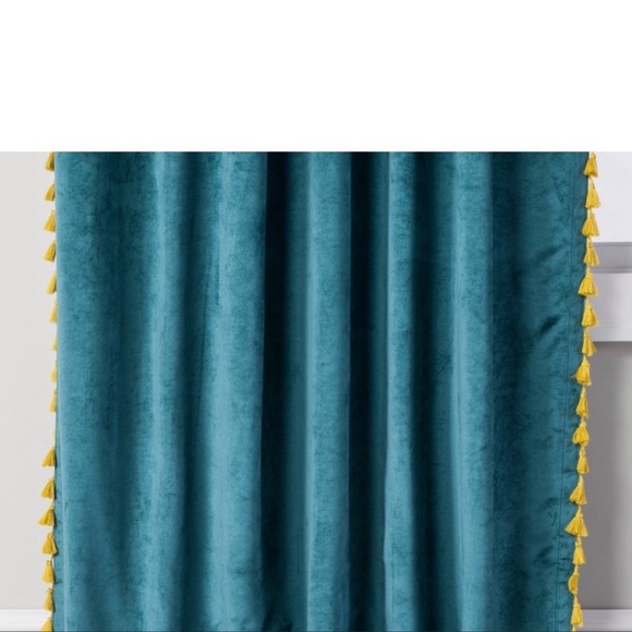 Opalhouse Accents Velvet Curtain Panel With Tassels Opalhouse One